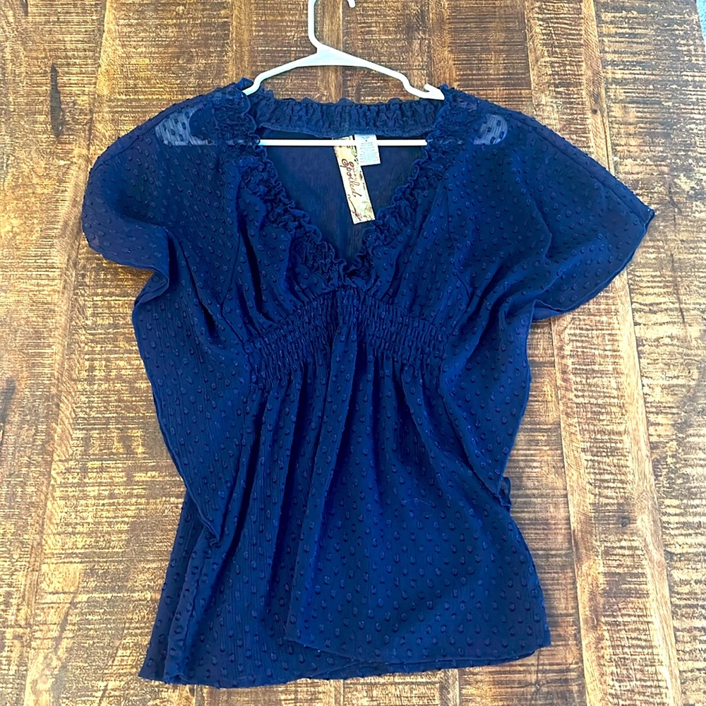 Spoiled blue top size small